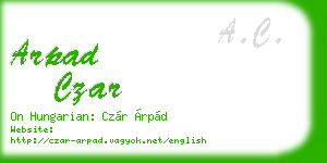arpad czar business card