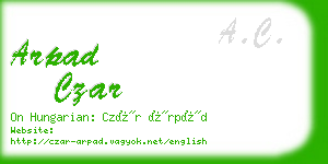 arpad czar business card